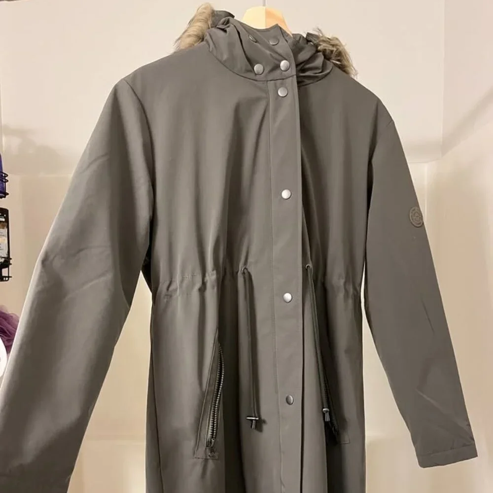 Maternity and baby-wearing coat: Khaki 3 in 1 Winter Maternity Parka - Picture 1 of 4
